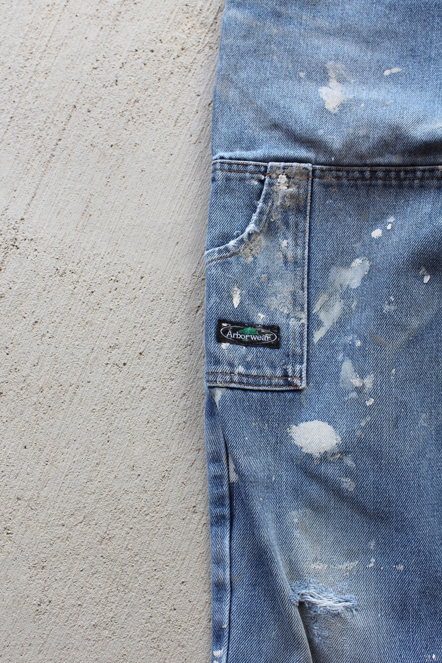 Distressed Double Knee Arborwear Denim Jeans (30)