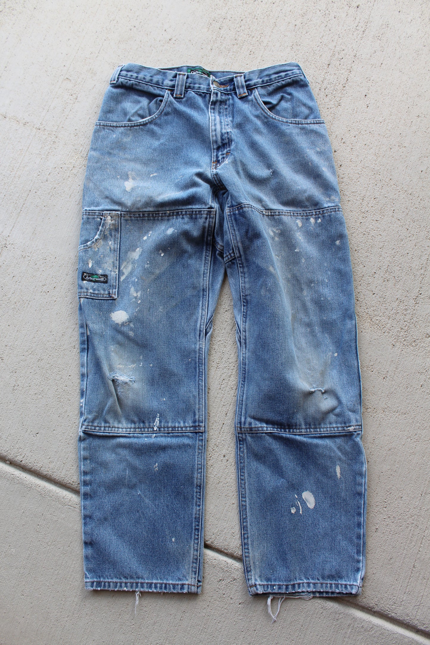 Distressed Double Knee Arborwear Denim Jeans (30)