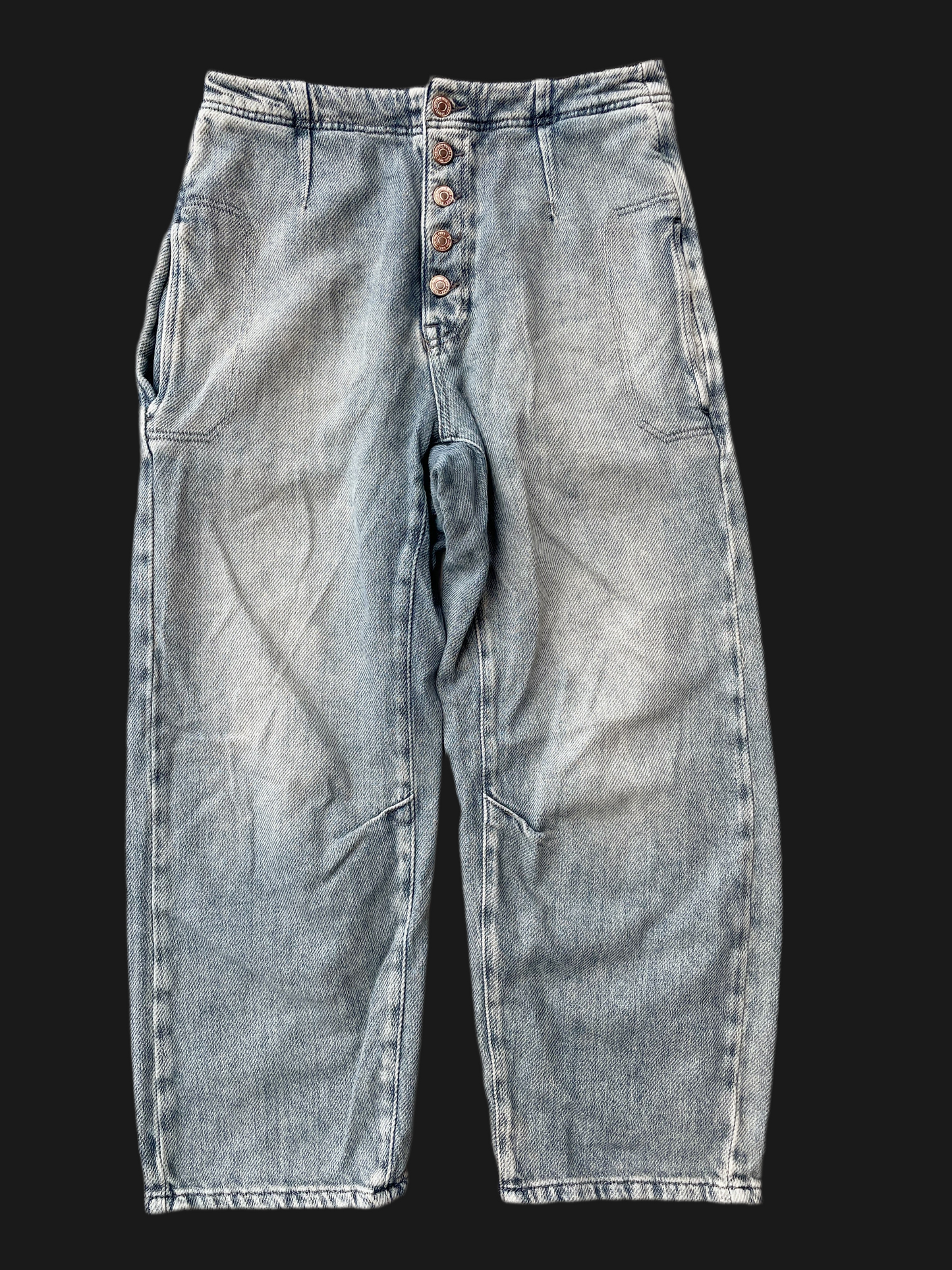 Free People Osaka Mid Rise Barrel Jeans (30)