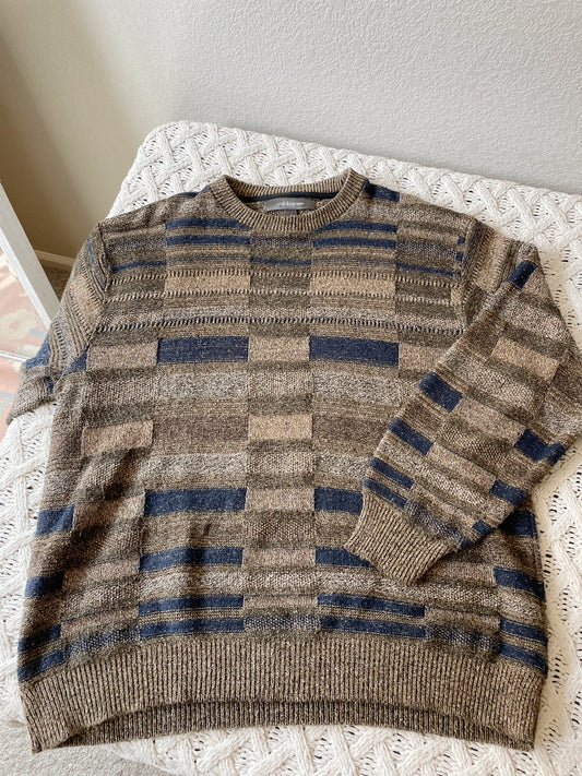 Vintage CB Patterned Sweater (L)