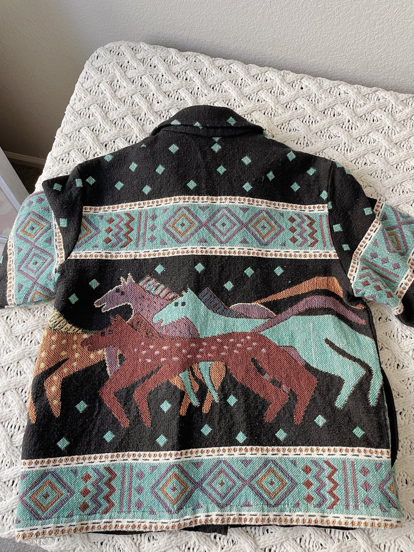 Vintage Horses Tapestry Jacket (S)