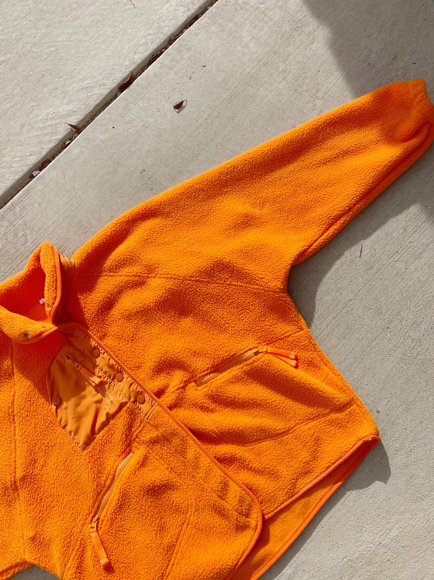 Clementine Orange Snap Fleece (L)