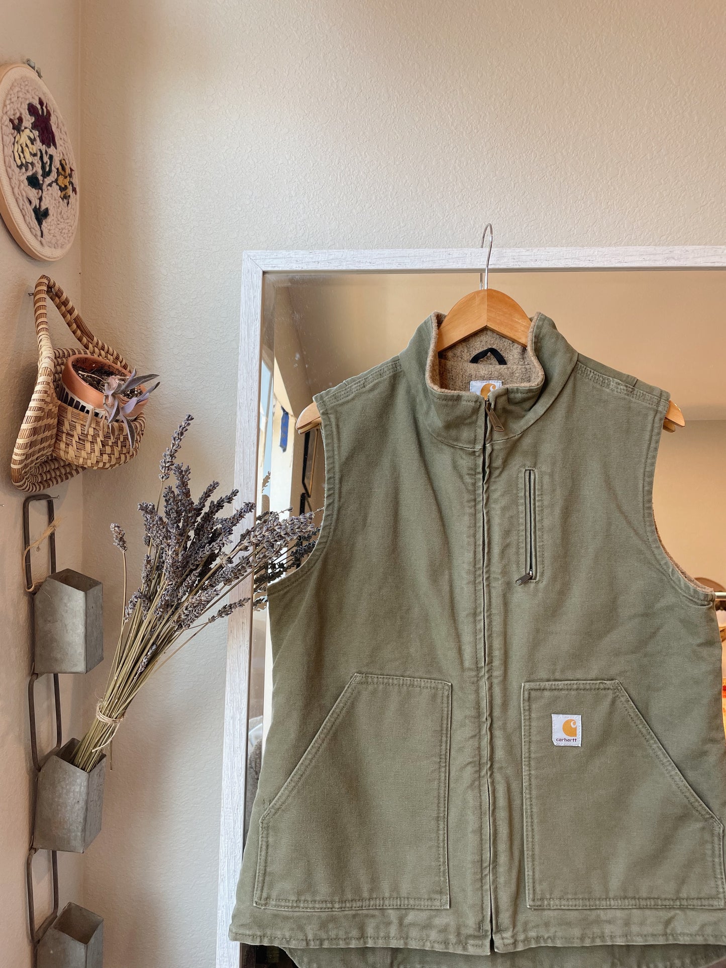 Carhartt Olive Green Vest (Women's M)