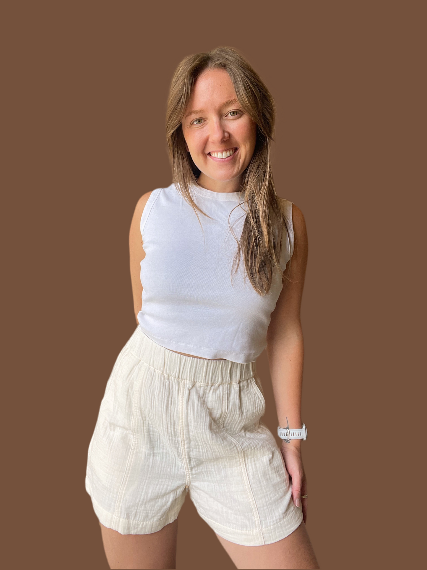 Madewell Gauze Cream Shorts - NEW (S/M)