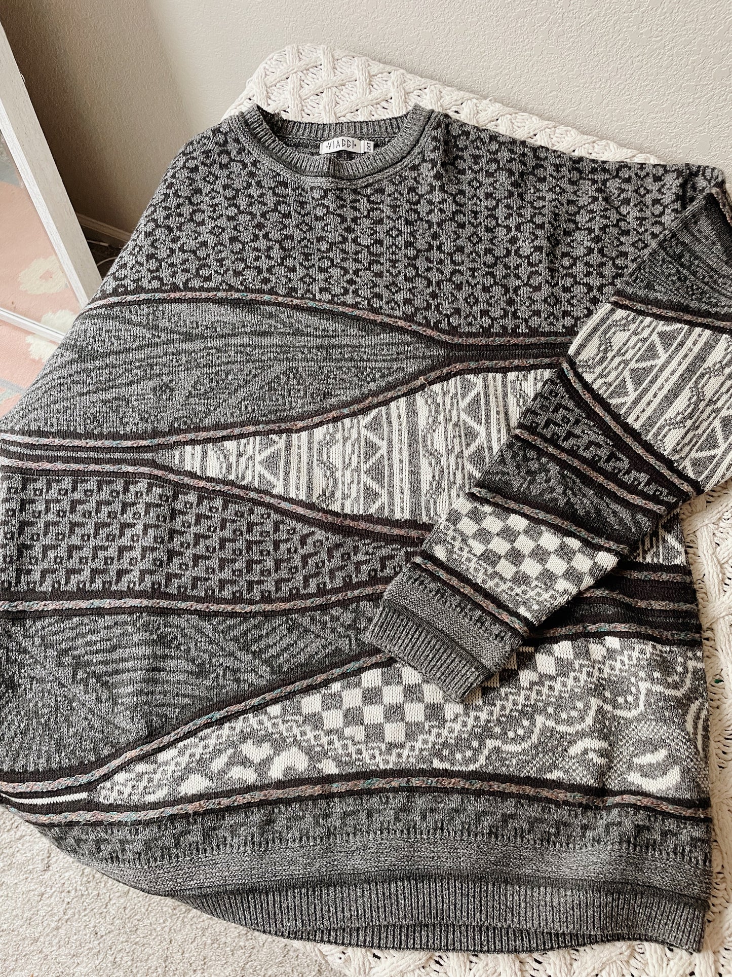 Vintage Viaggi Coogi Style Sweater (2XLT/3XL)