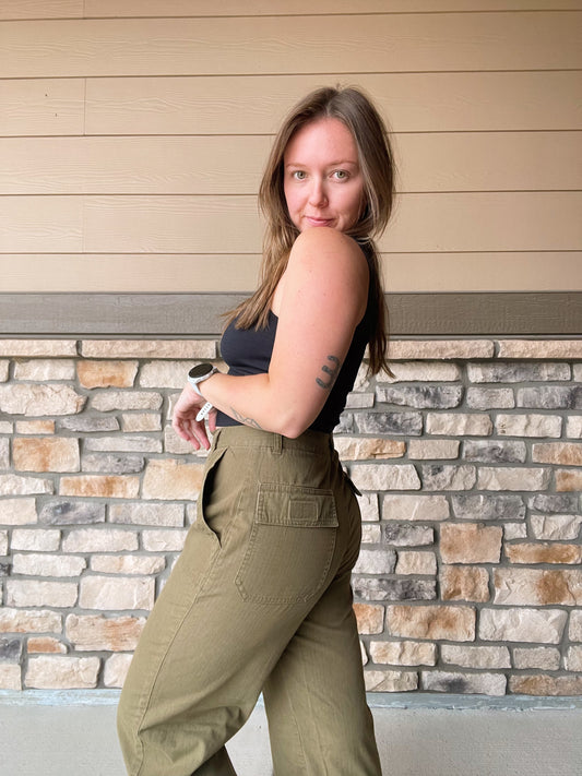 Vintage Bulldog Army Green Pants (28)