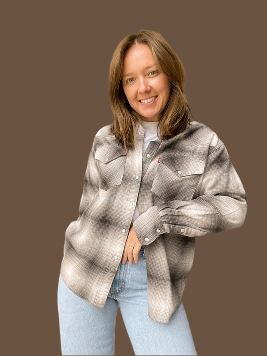 Levi's Pearl Snap Flannel Shirt (S/M)