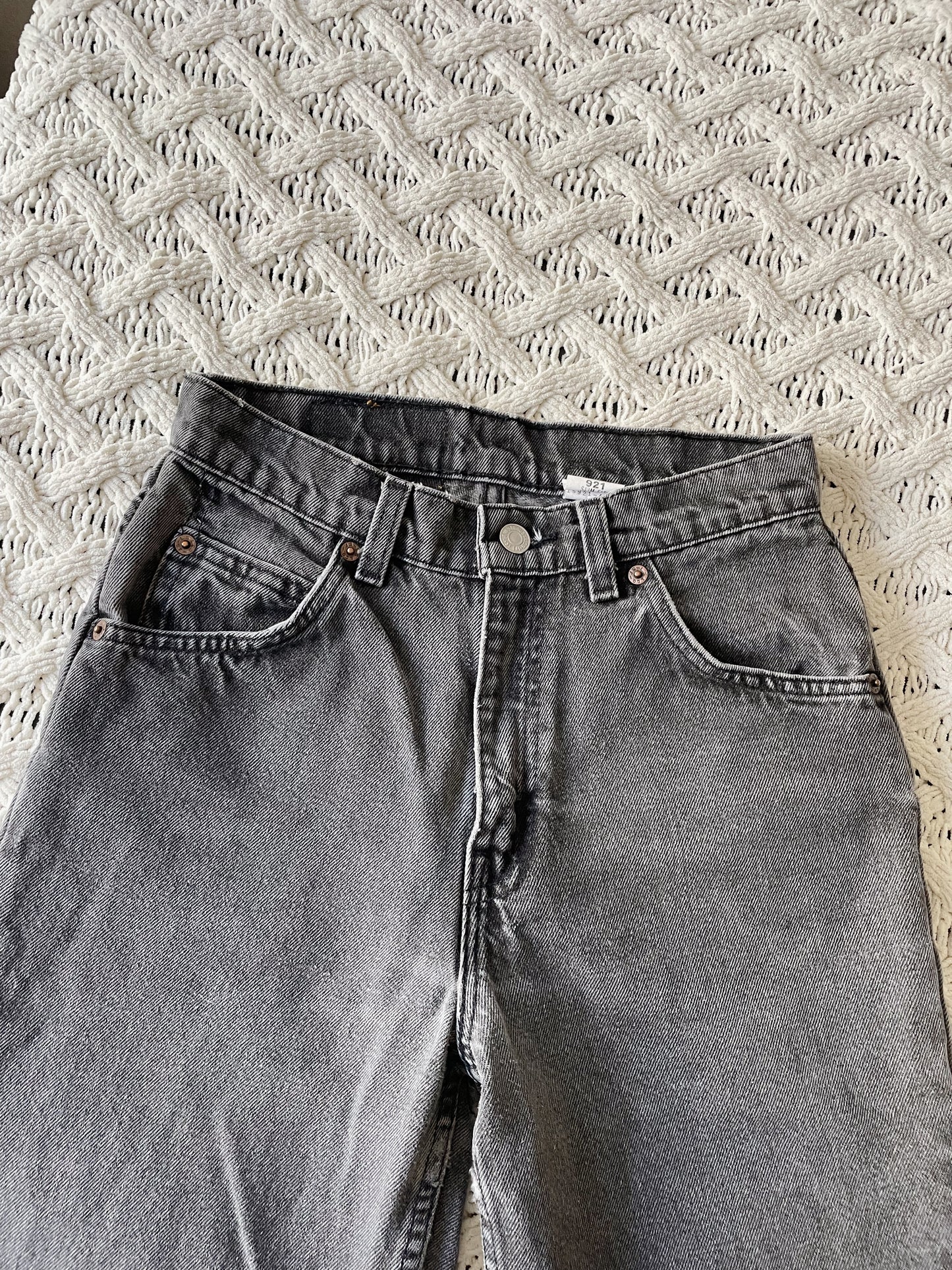 Vintage Levi's 1997 Orange Tab Faded Black Jeans (25)