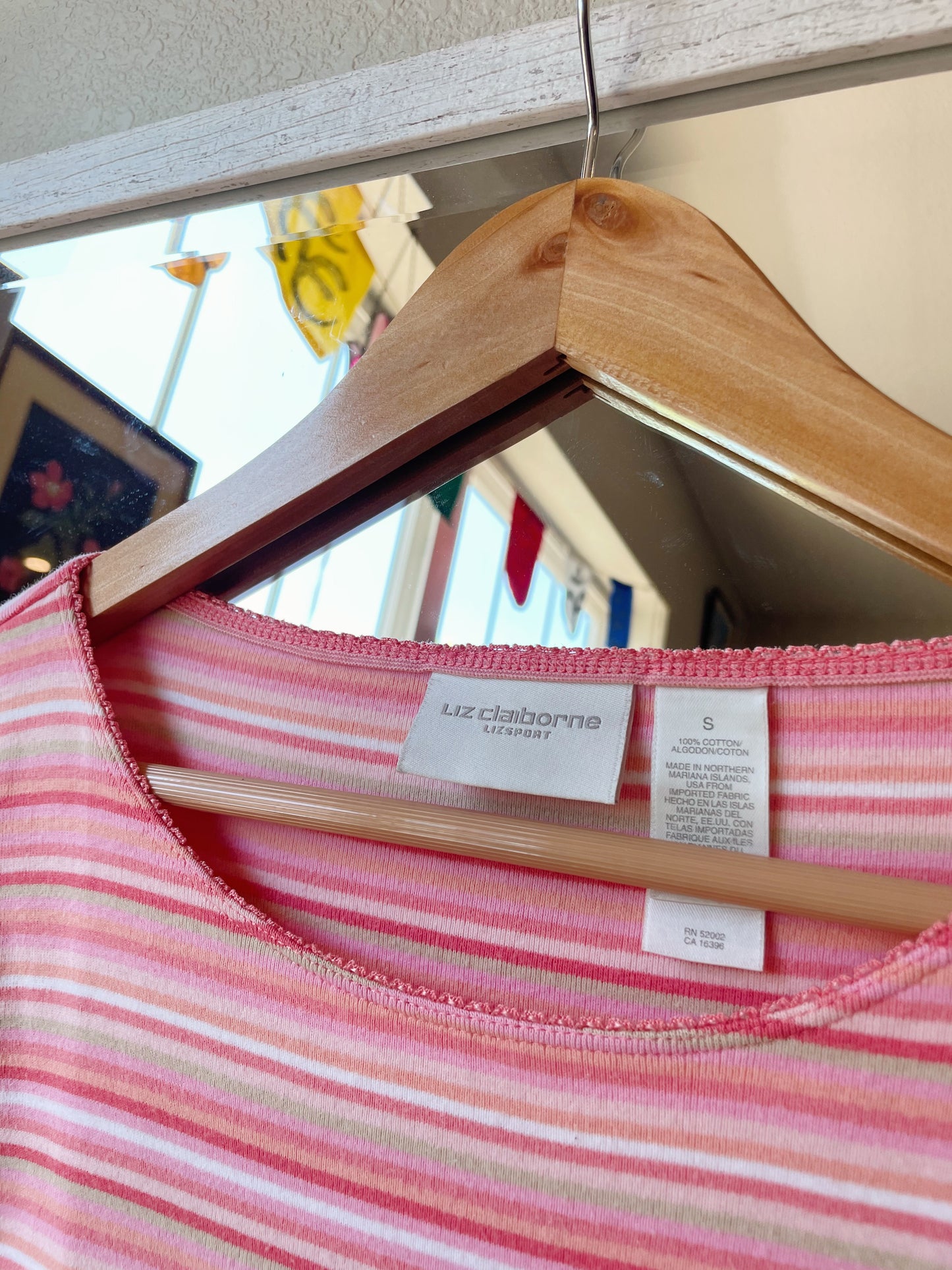 Vintage Striped Baby Tee (S)