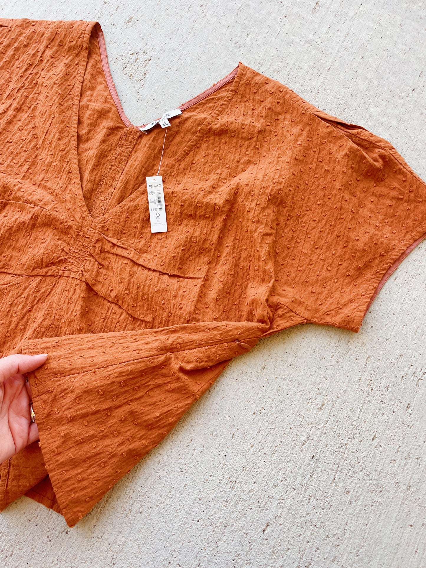 Madewell Burnt Orange Top - NEW (L)