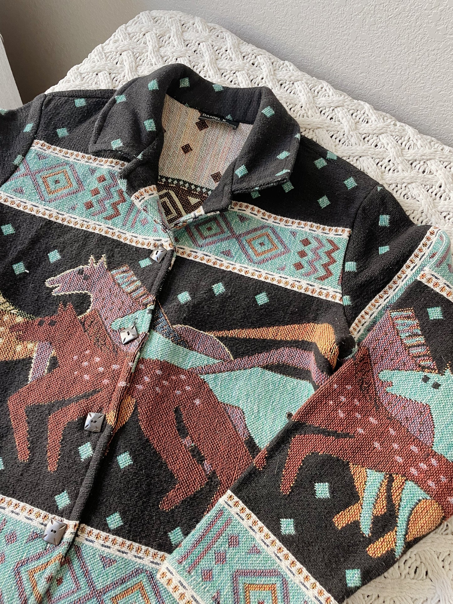 Vintage Horses Tapestry Jacket (S)