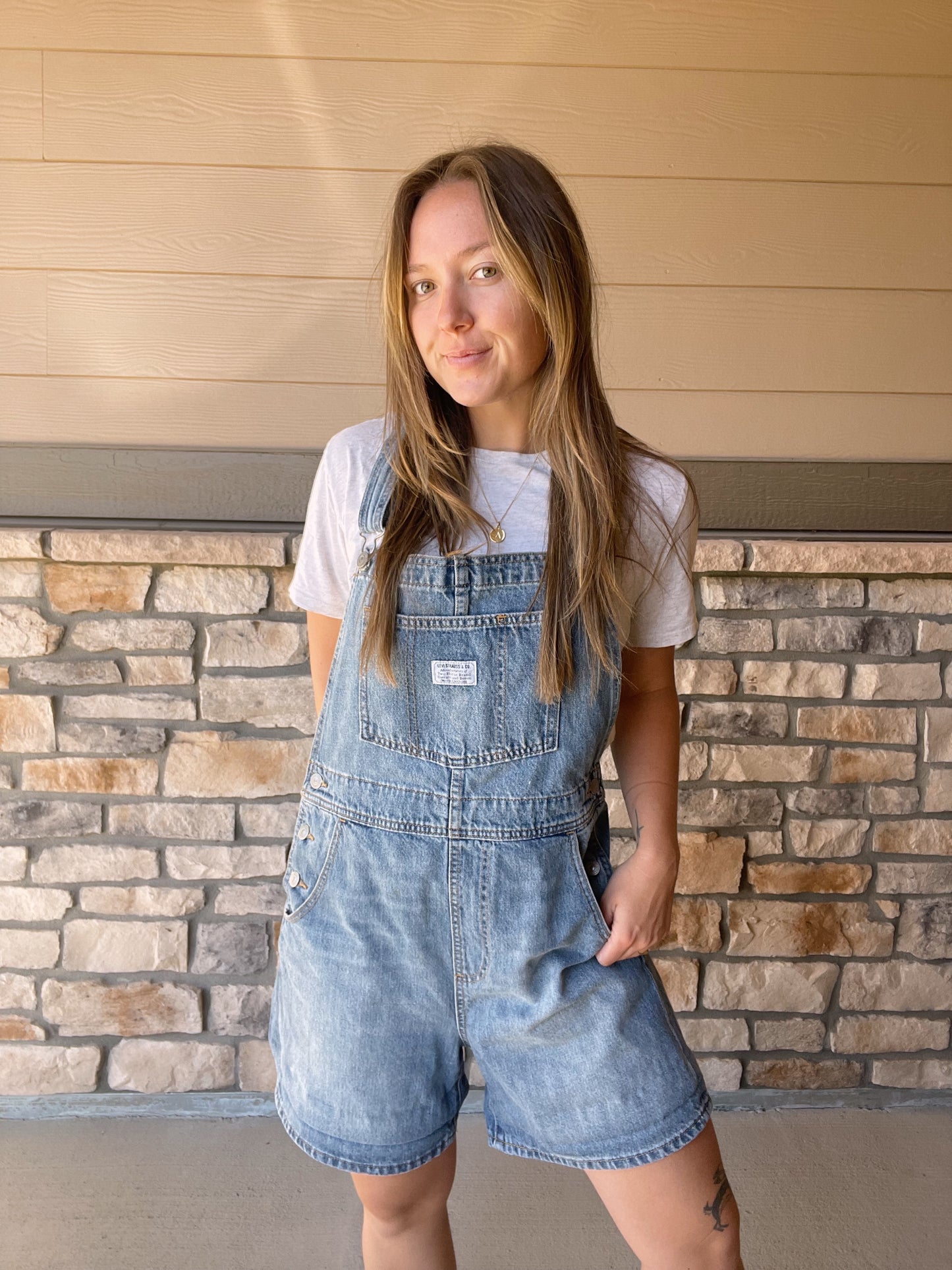 Levi's Denim Shortalls (M)