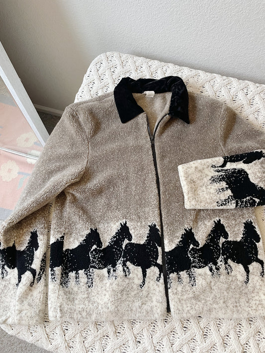 Vintage Horses Fleece (M)