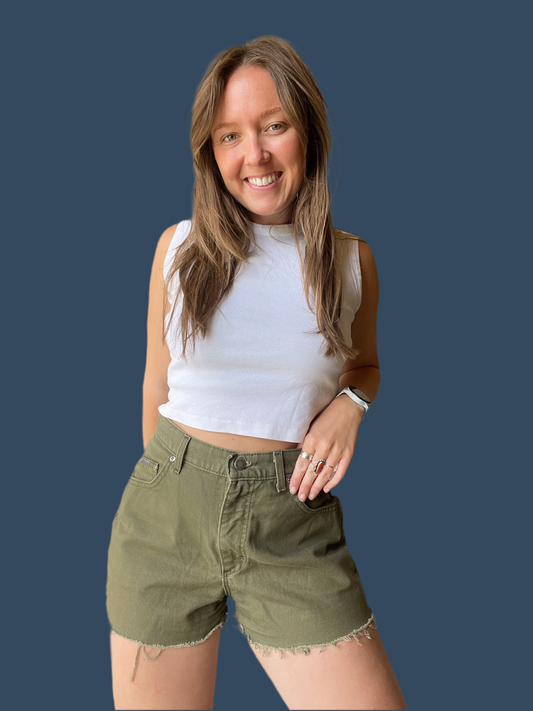 Vintage Lee Green Shorts (29)