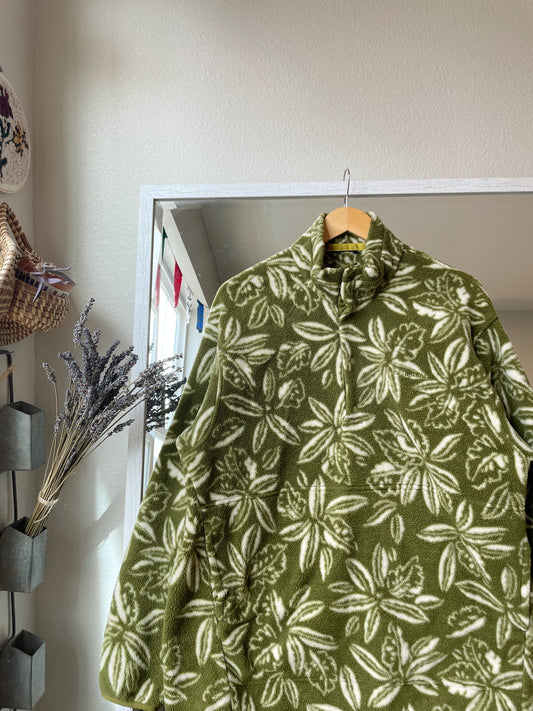 Vintage 90s Patagonia Leaf Print Synchilla (L)