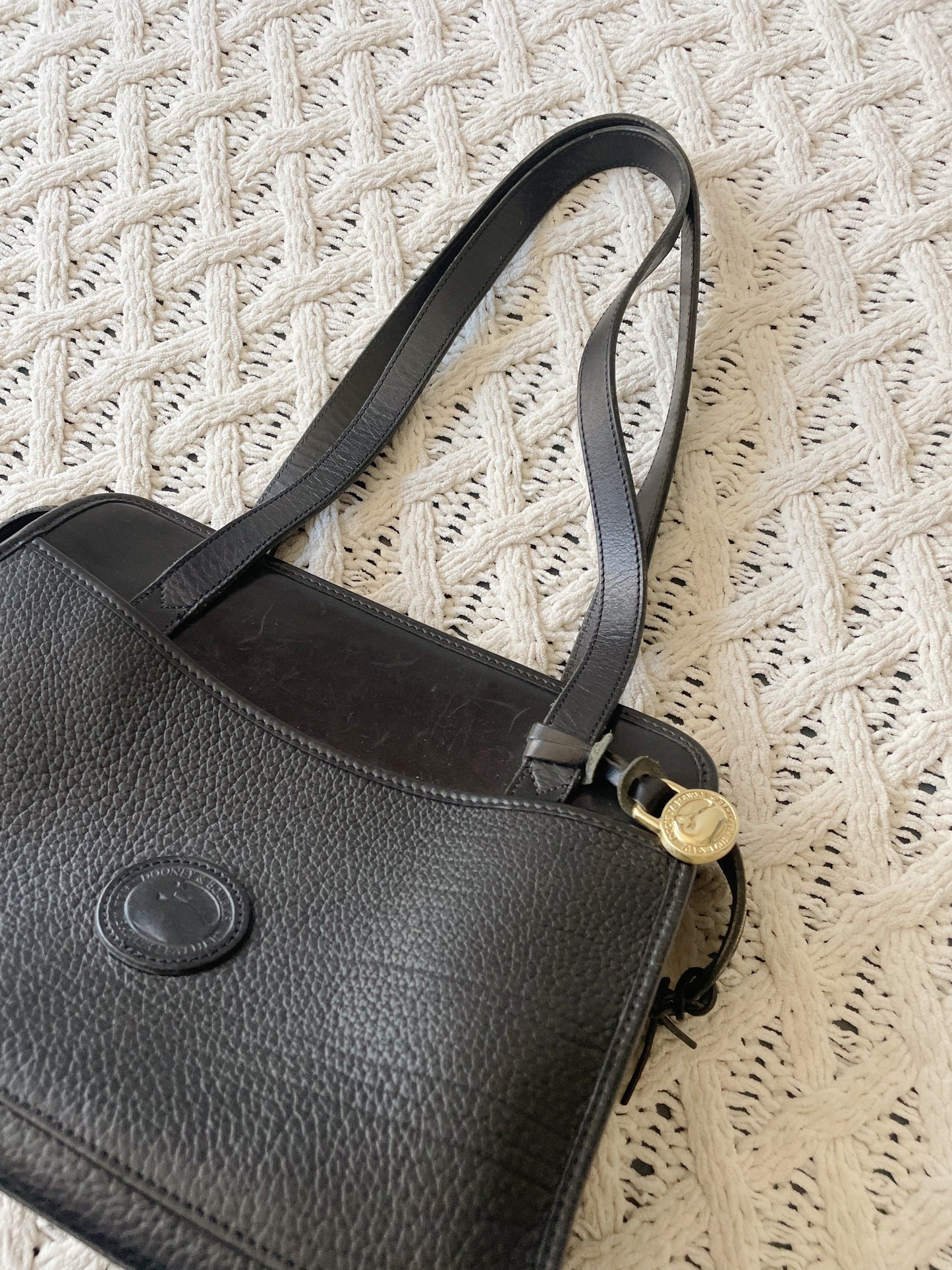 Vintage Dooney & Bourke Black Leather Purse