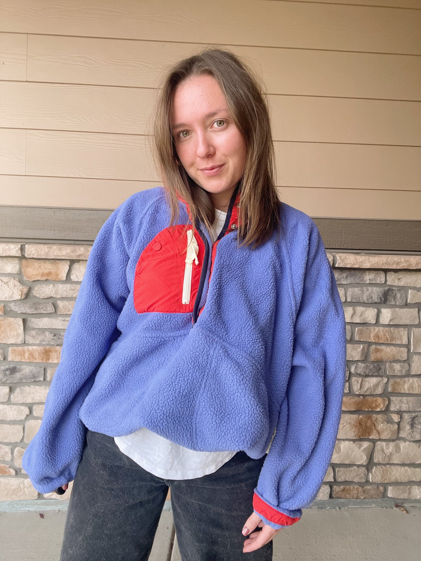 Free People Movement Hit The Slopes Periwinkle Fleece - AS IS (XL)