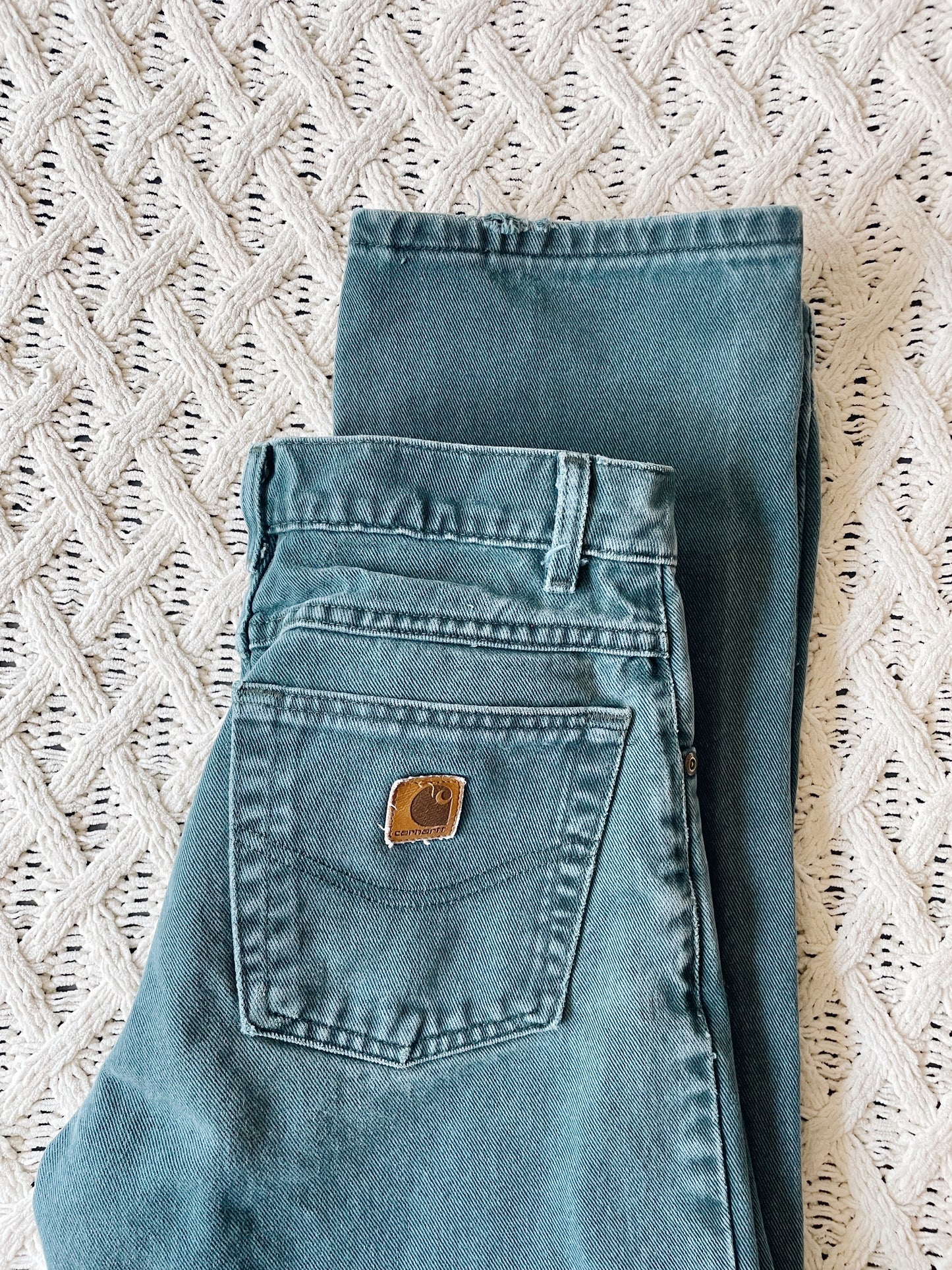 Vintage Teal Carhartt Pants (27)