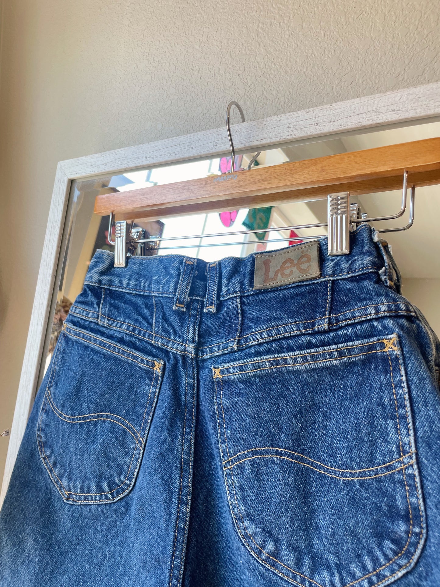 Vintage Lee Dark Wash Denim Shorts (24)