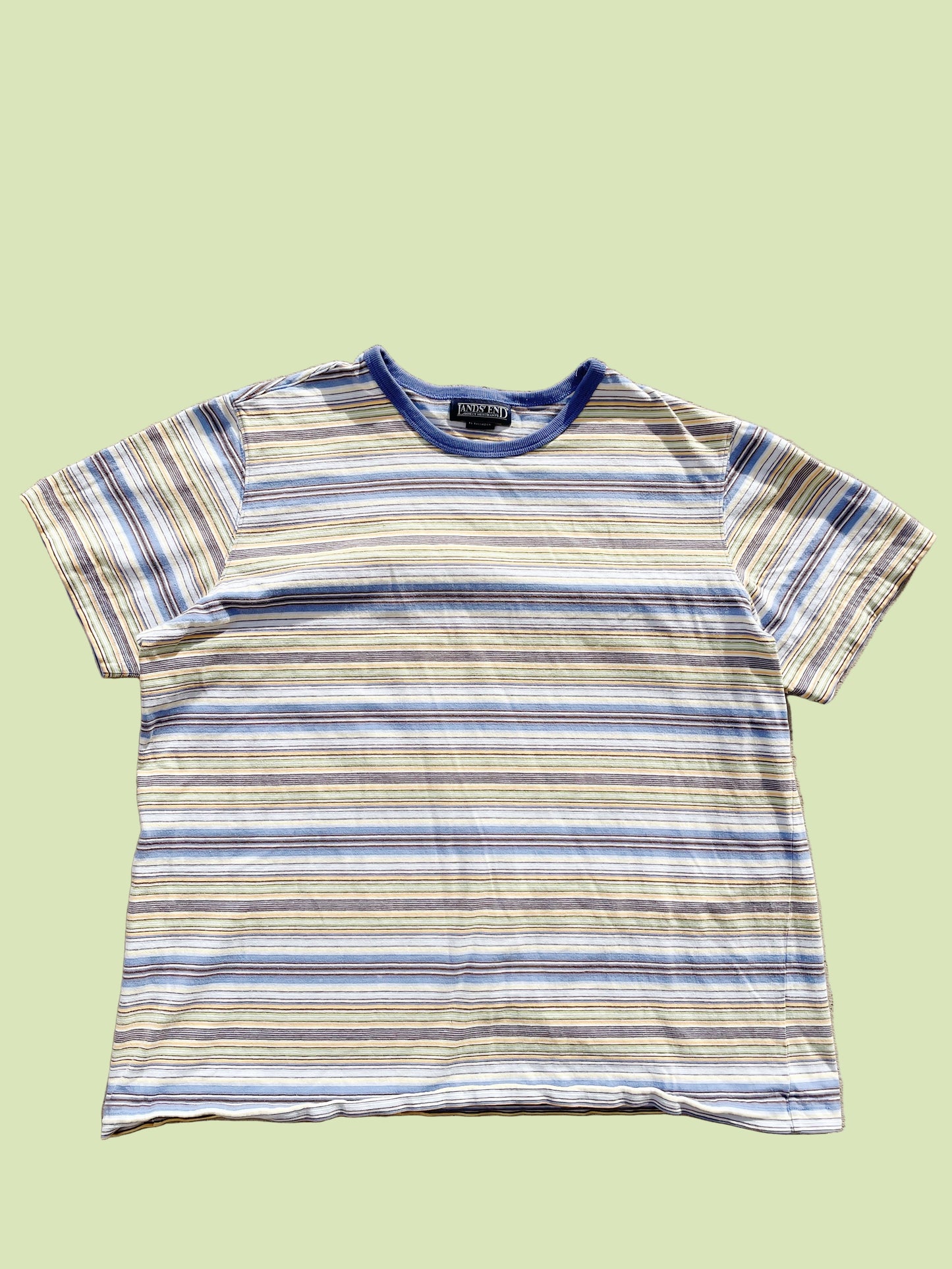 Vintage Land's End Striped Tee (L)