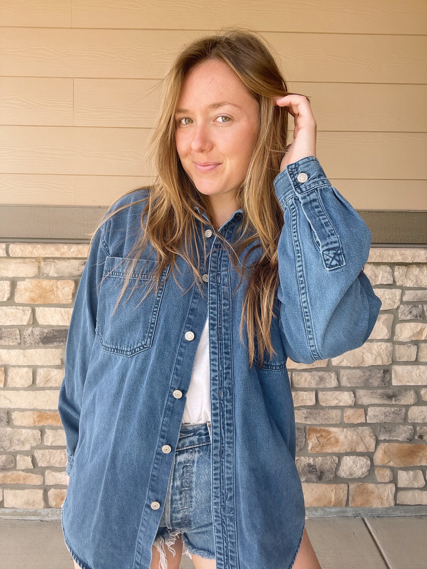 Vintage Levi's Metal Button Down (S)