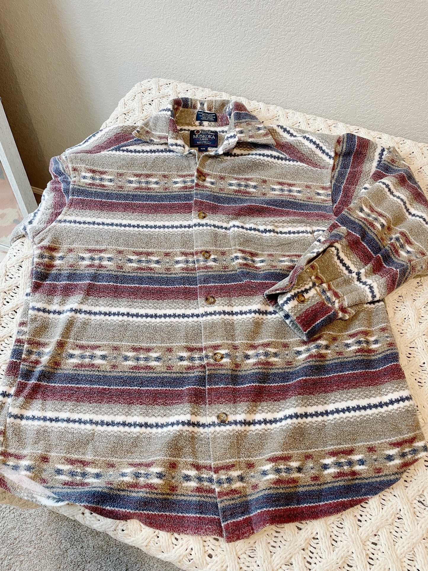 Vintage Muskoka Patterned Button Down (L)