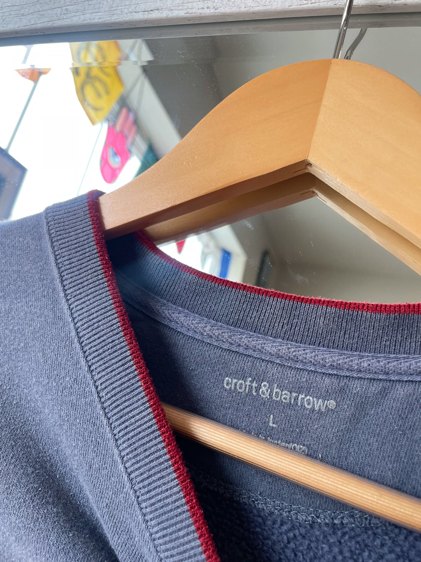 Vintage Embroidered Fish Crew (XL)