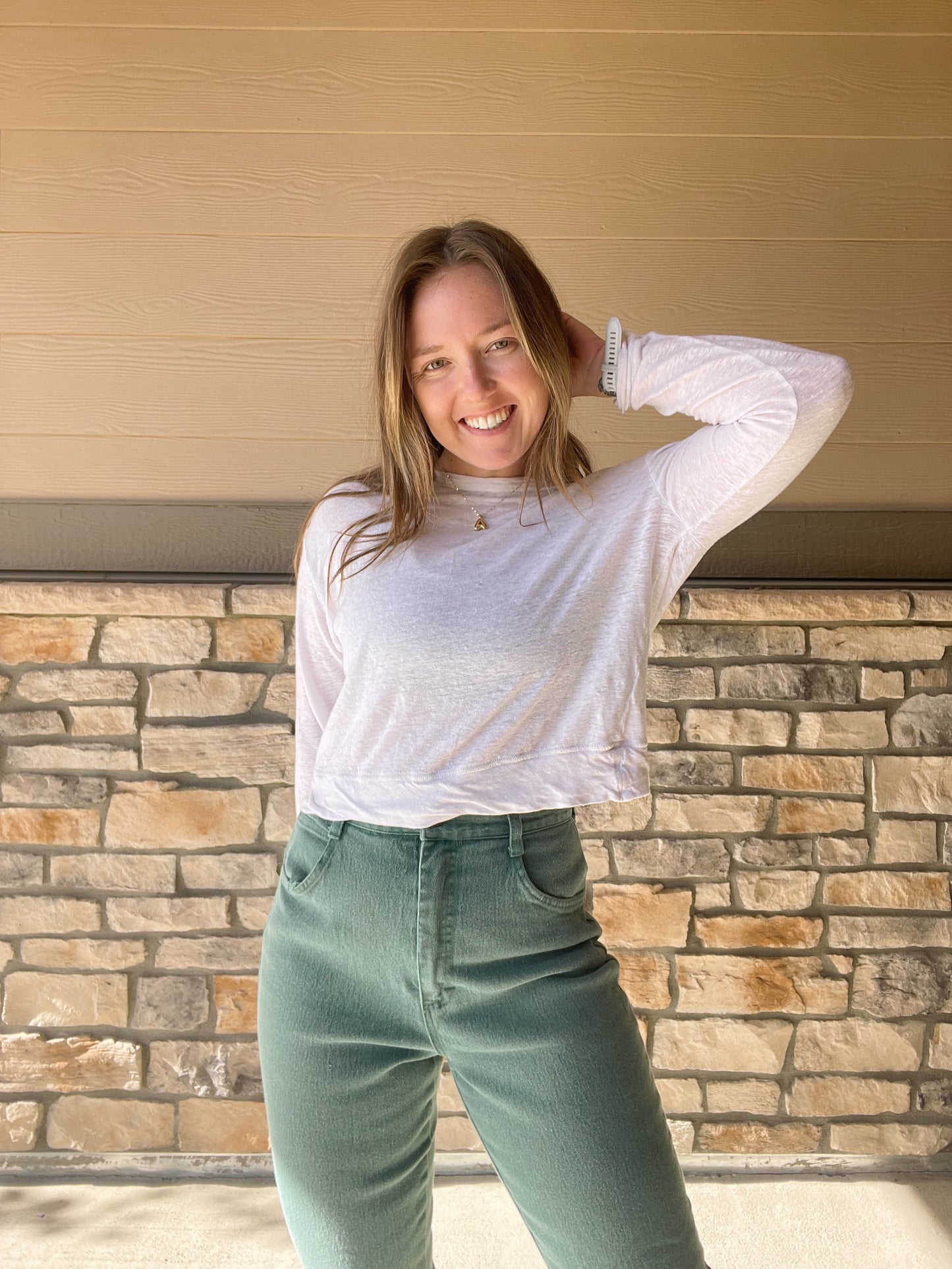 Vintage Republic Green Zipper Ankle Jeans (28)