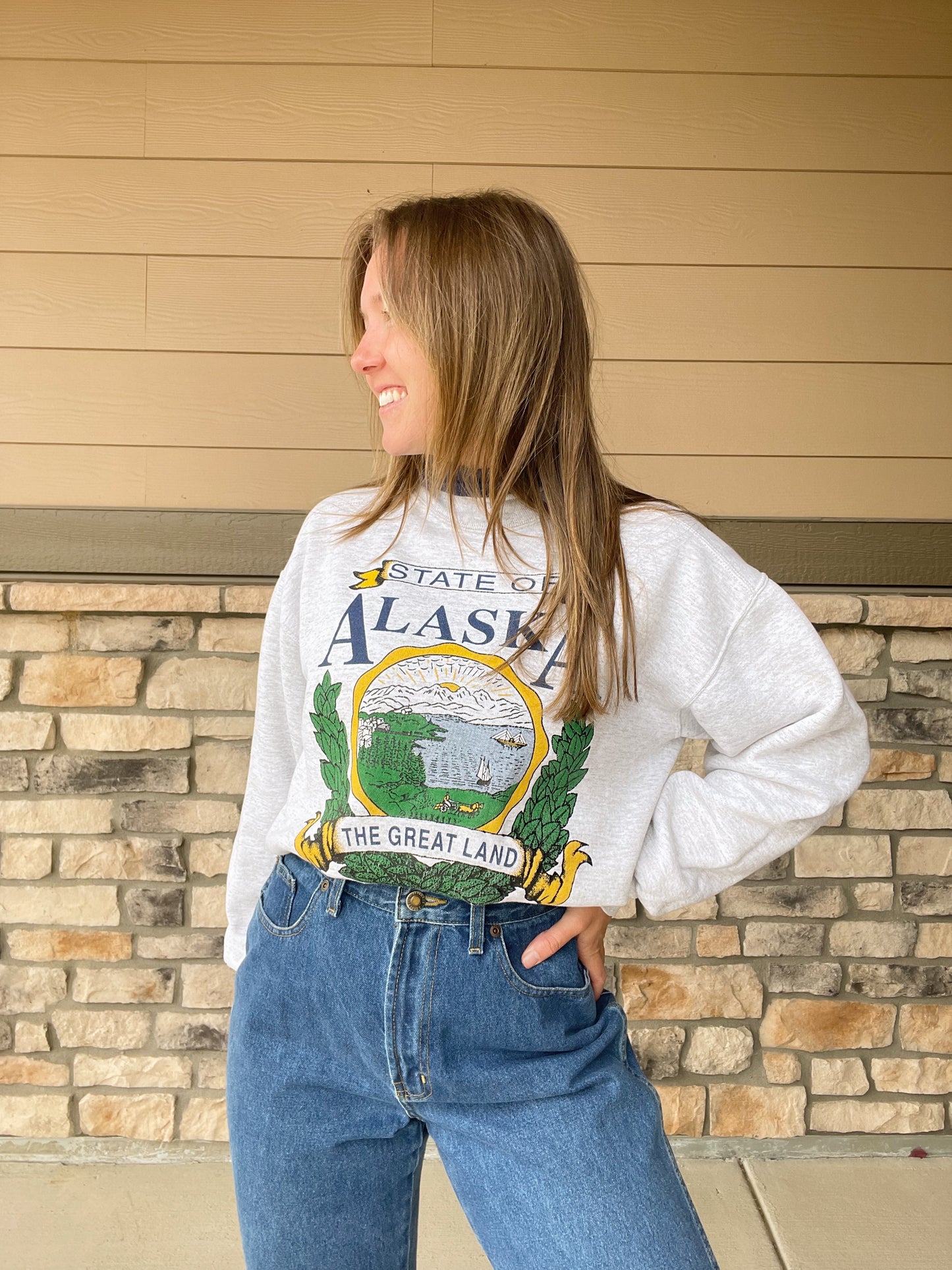 Vintage Alaska Turtleneck Crew (M)