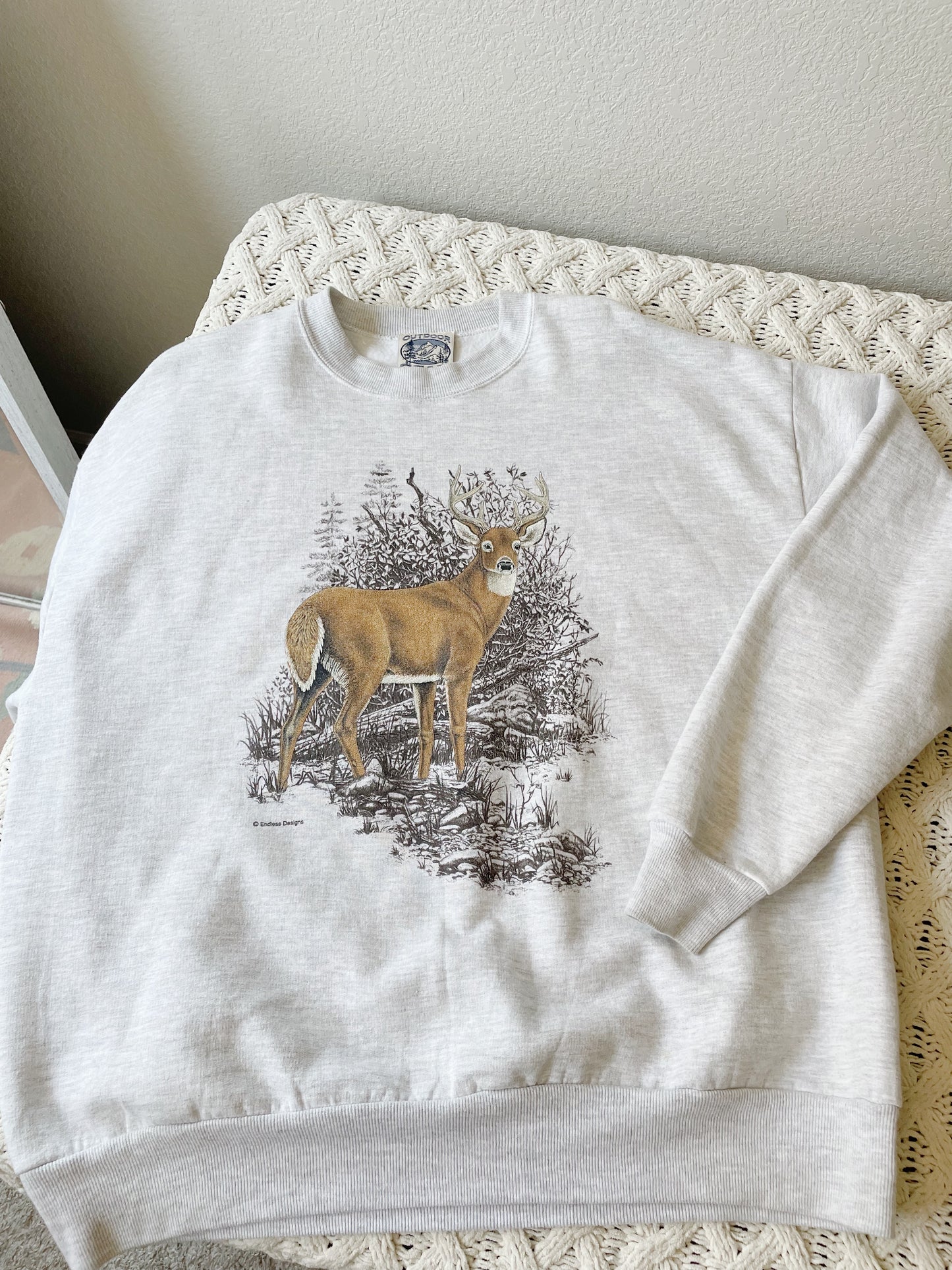 Vintage Deer Crewneck (XL)