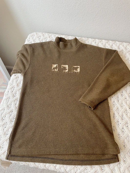 Vintage Vail Mock Neck Fleece (M)