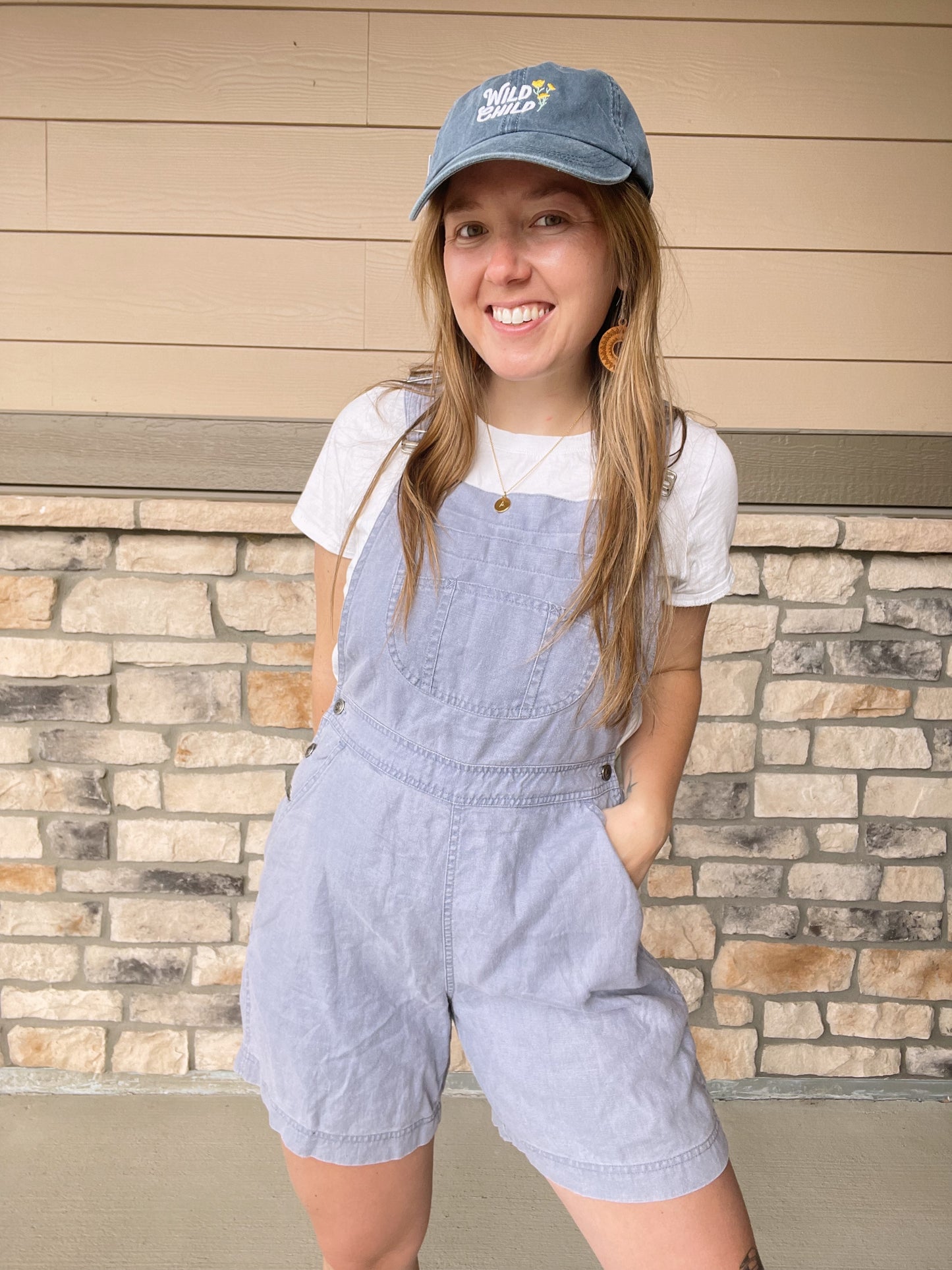 Vintage Territory Ahead Linen Shortalls (S)