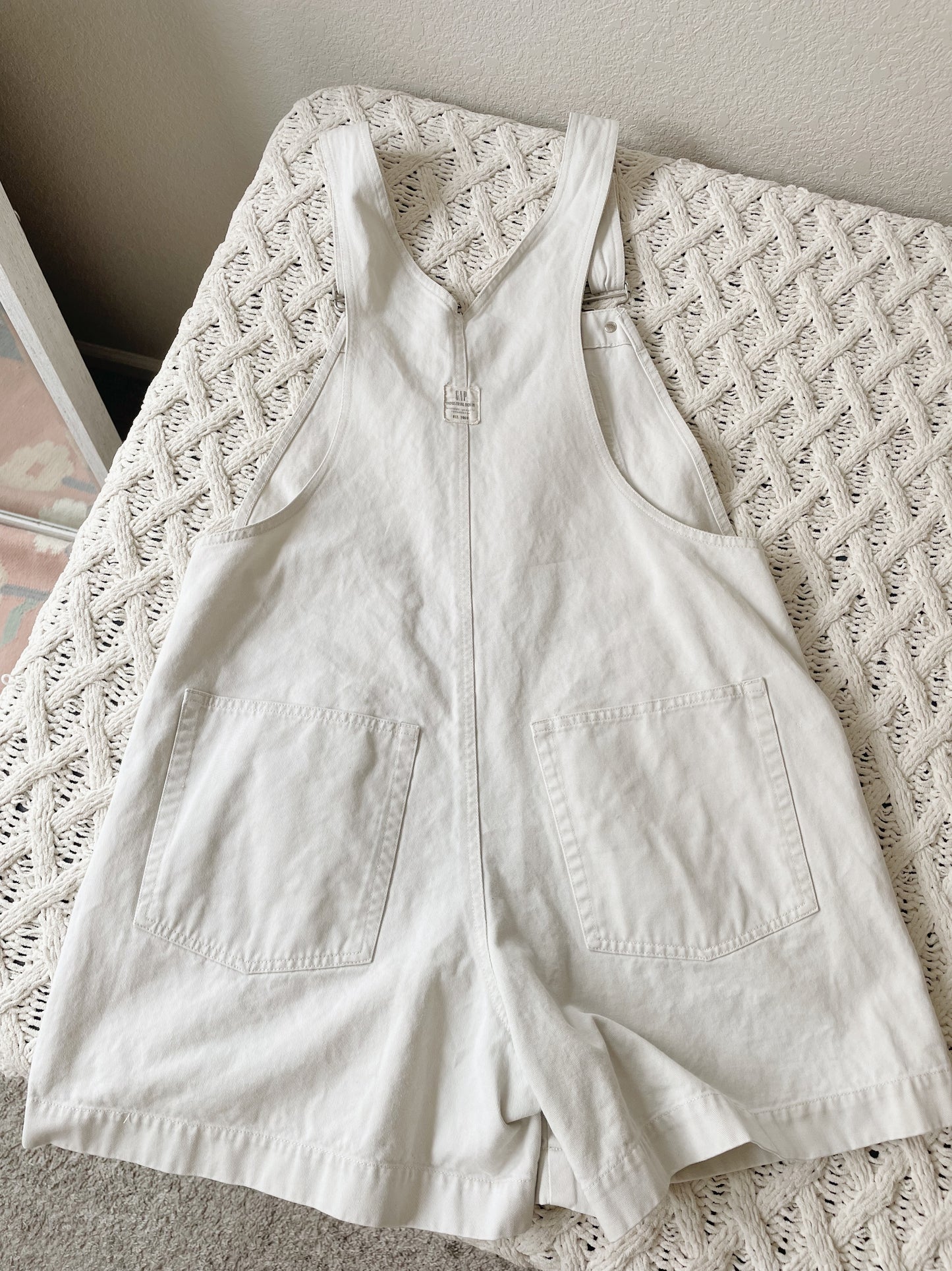 Vintage Cream Gap Shortalls (M)