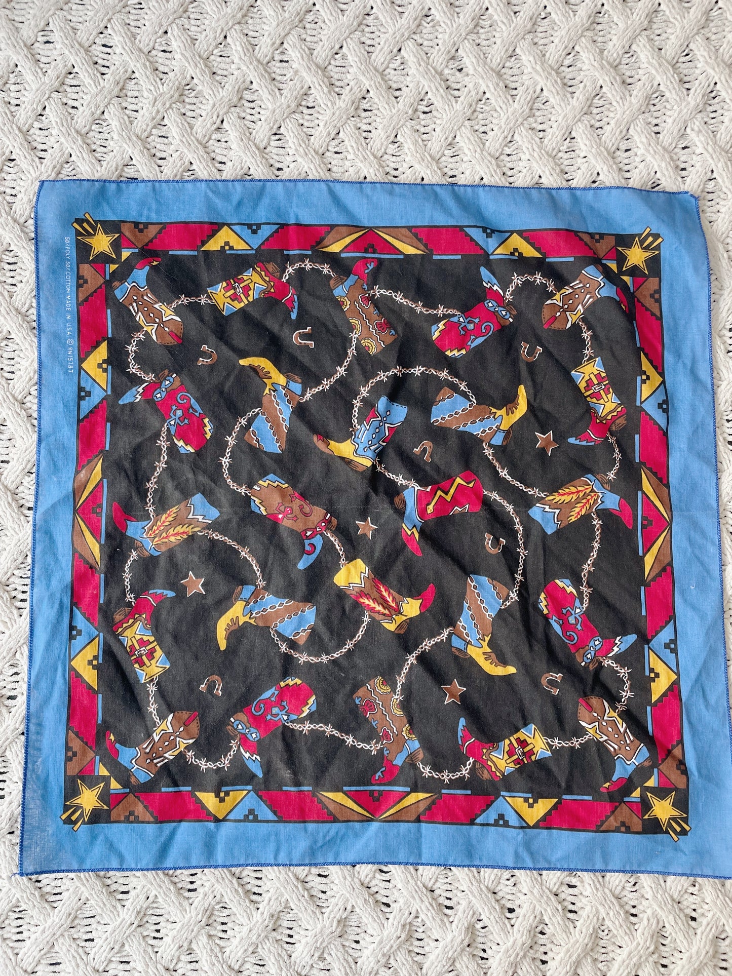 Vintage Cowboy Boot Bandana