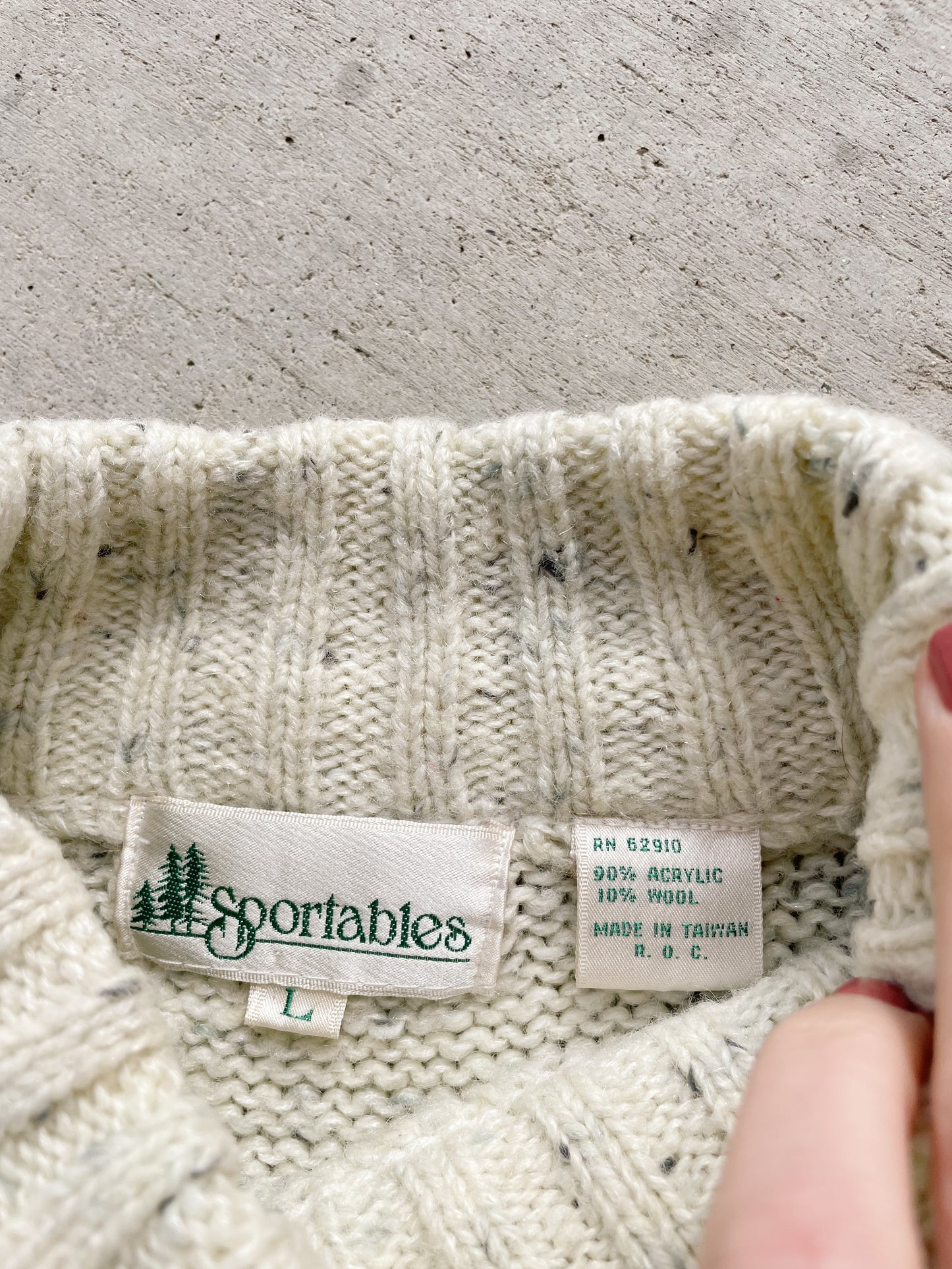 Vintage Sportables Wool Blend Sweater (L)