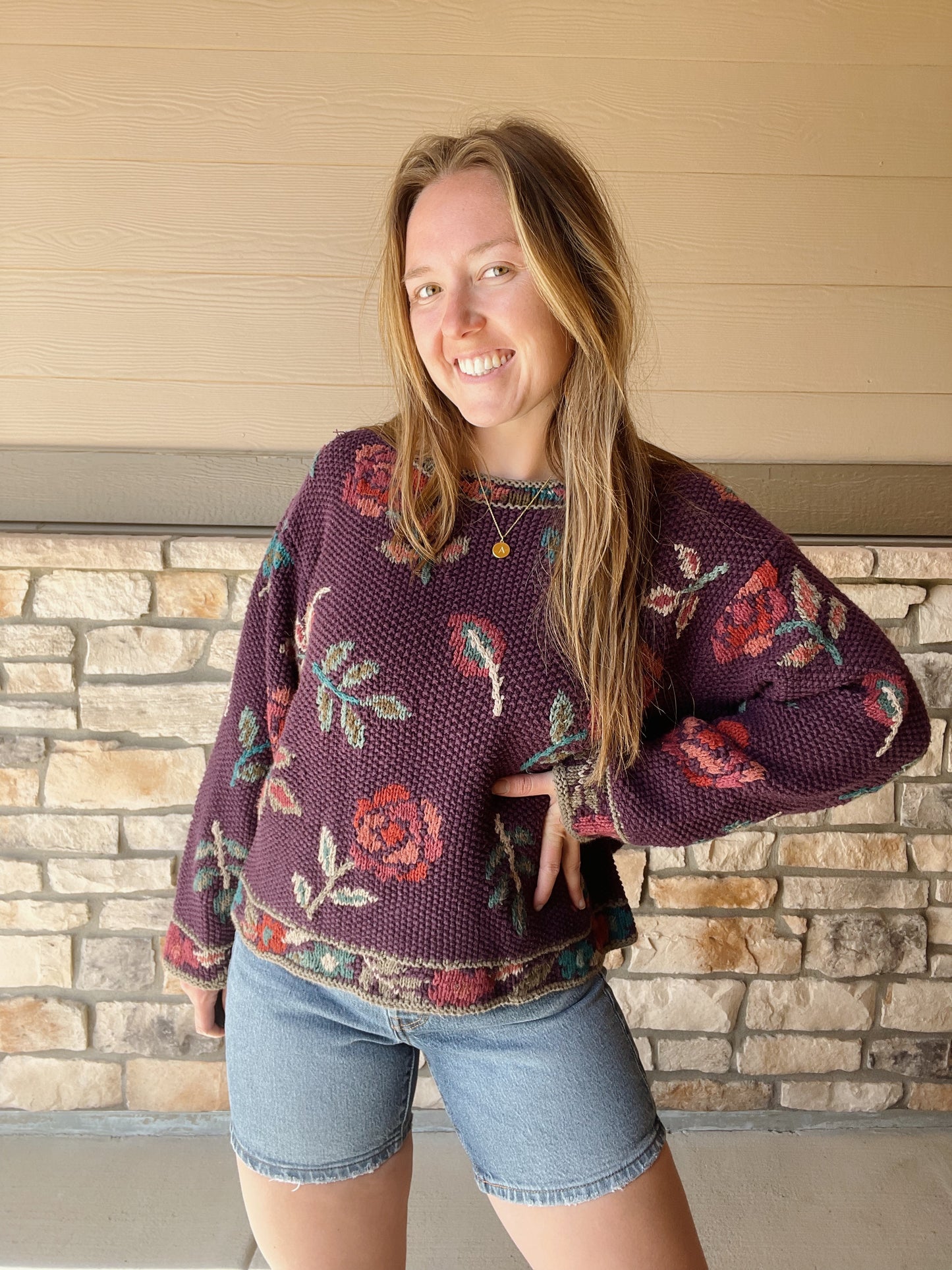 Vintage Nomadic Traders Rose Sweater (M)