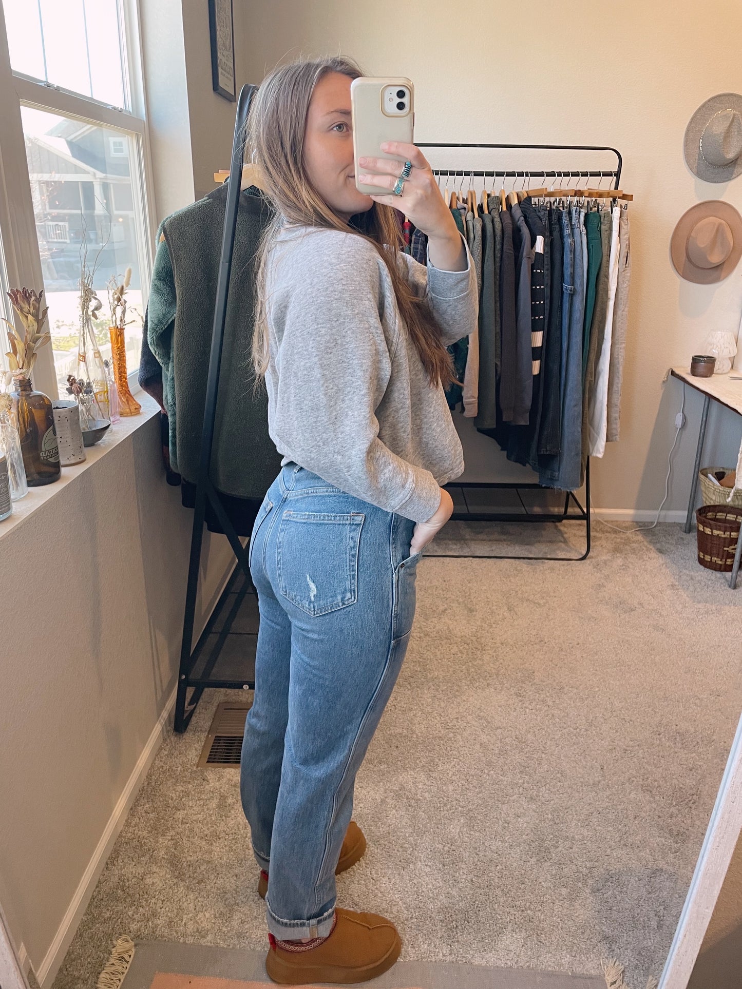 A&F Double Knee Denim Pants (27)