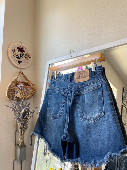Vintage Levis 1996 Dark Wash Shorts (28)