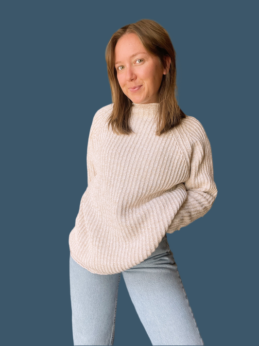 Vintage Eddie Bauer Oatmeal Knit Sweater (M/L)