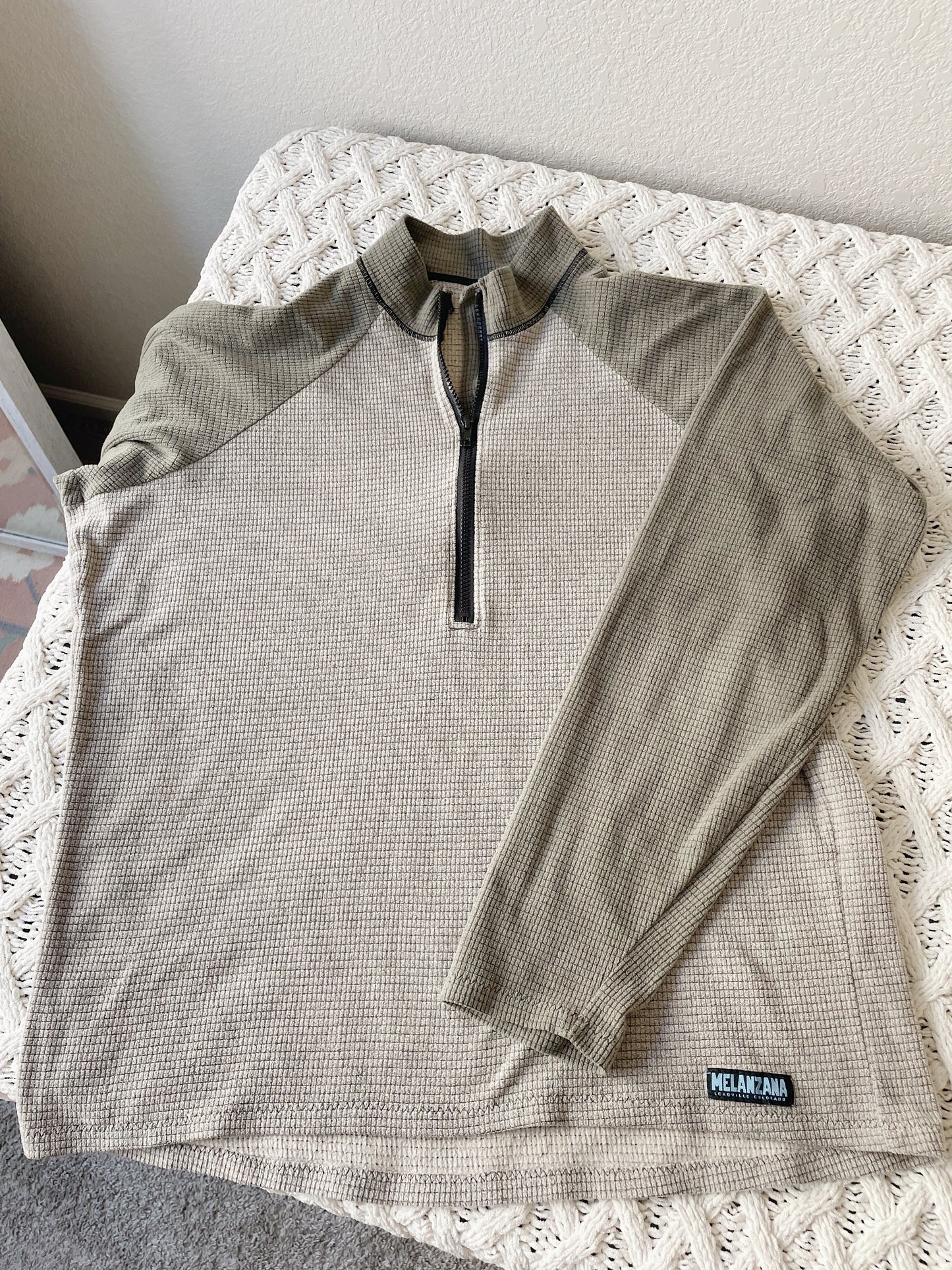 Melanzana 1/4 Zip Microgrid Fleece (Men's XL)