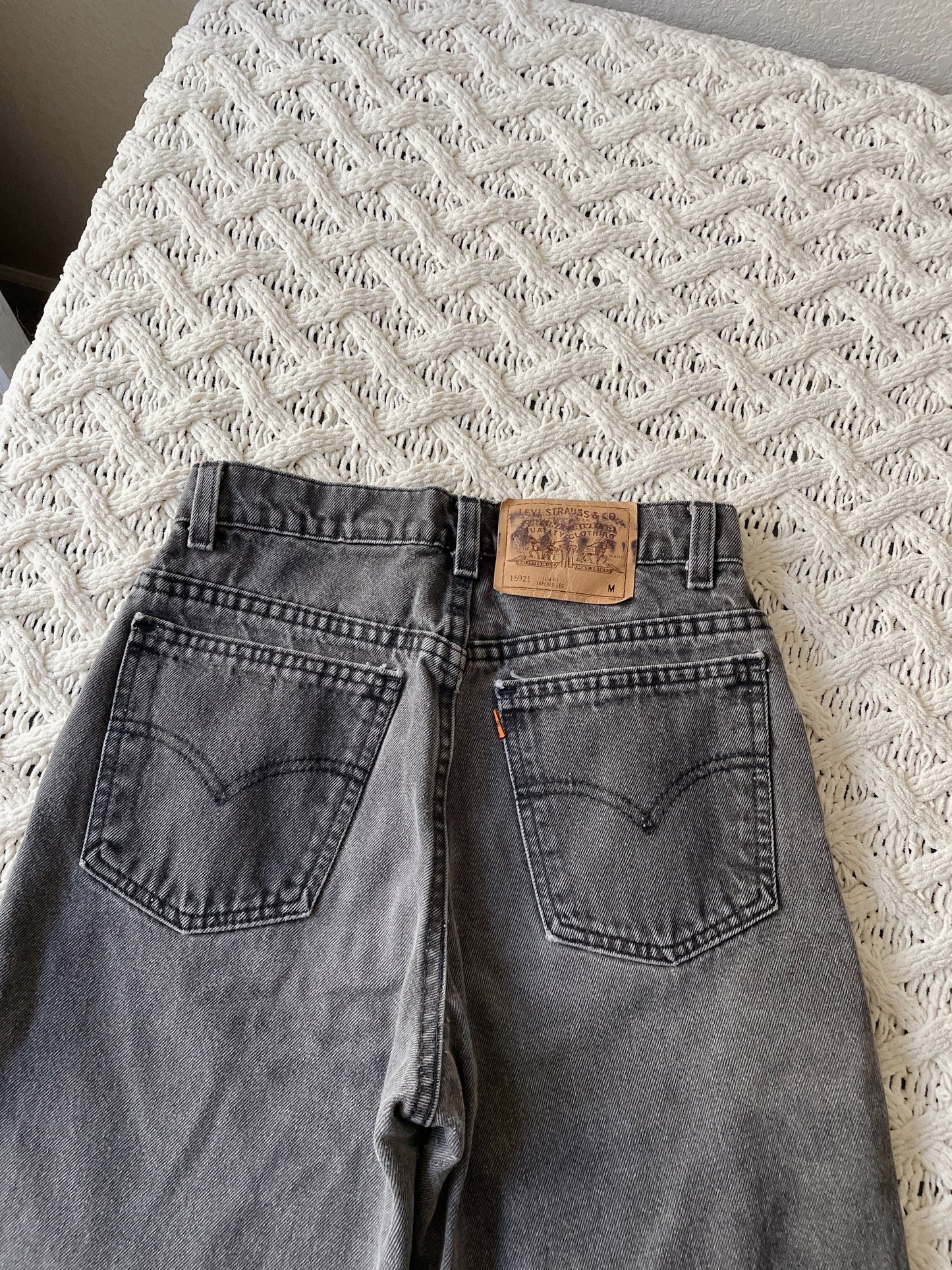 Vintage Levi's 1997 Orange Tab Faded Black Jeans (25)