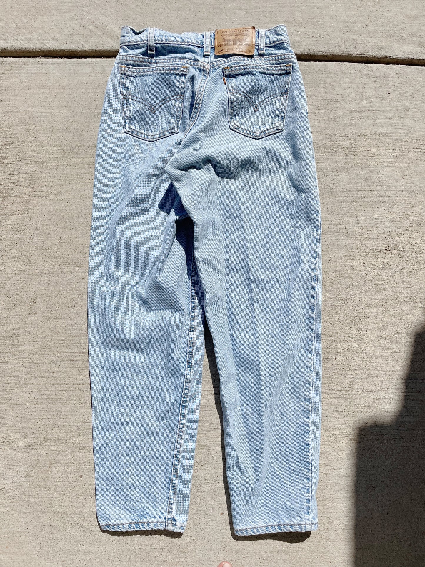 Vintage 1997 Levi's 560 Orange Tab Denim Jeans (27)
