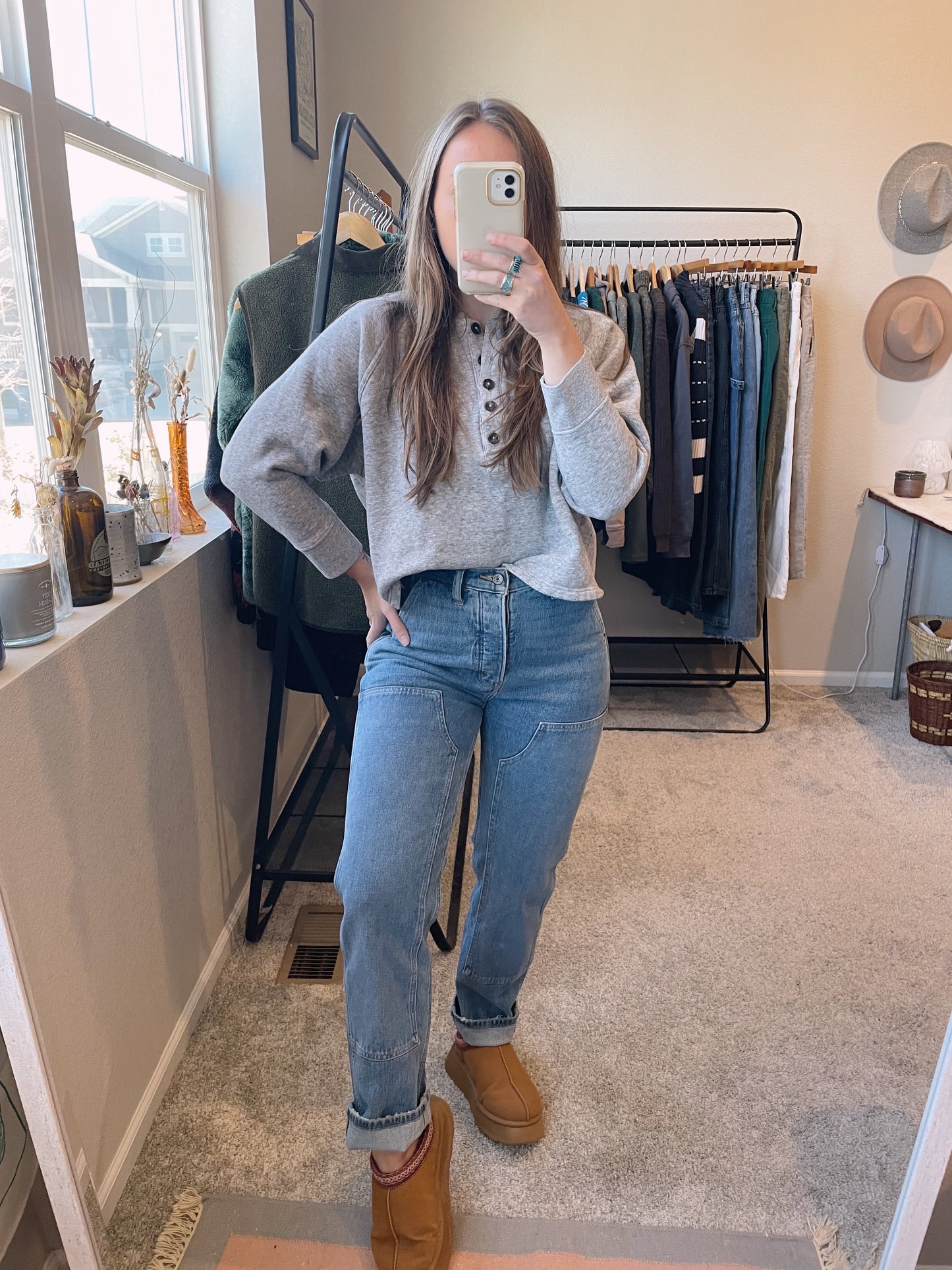 A&F Double Knee Denim Pants (27)