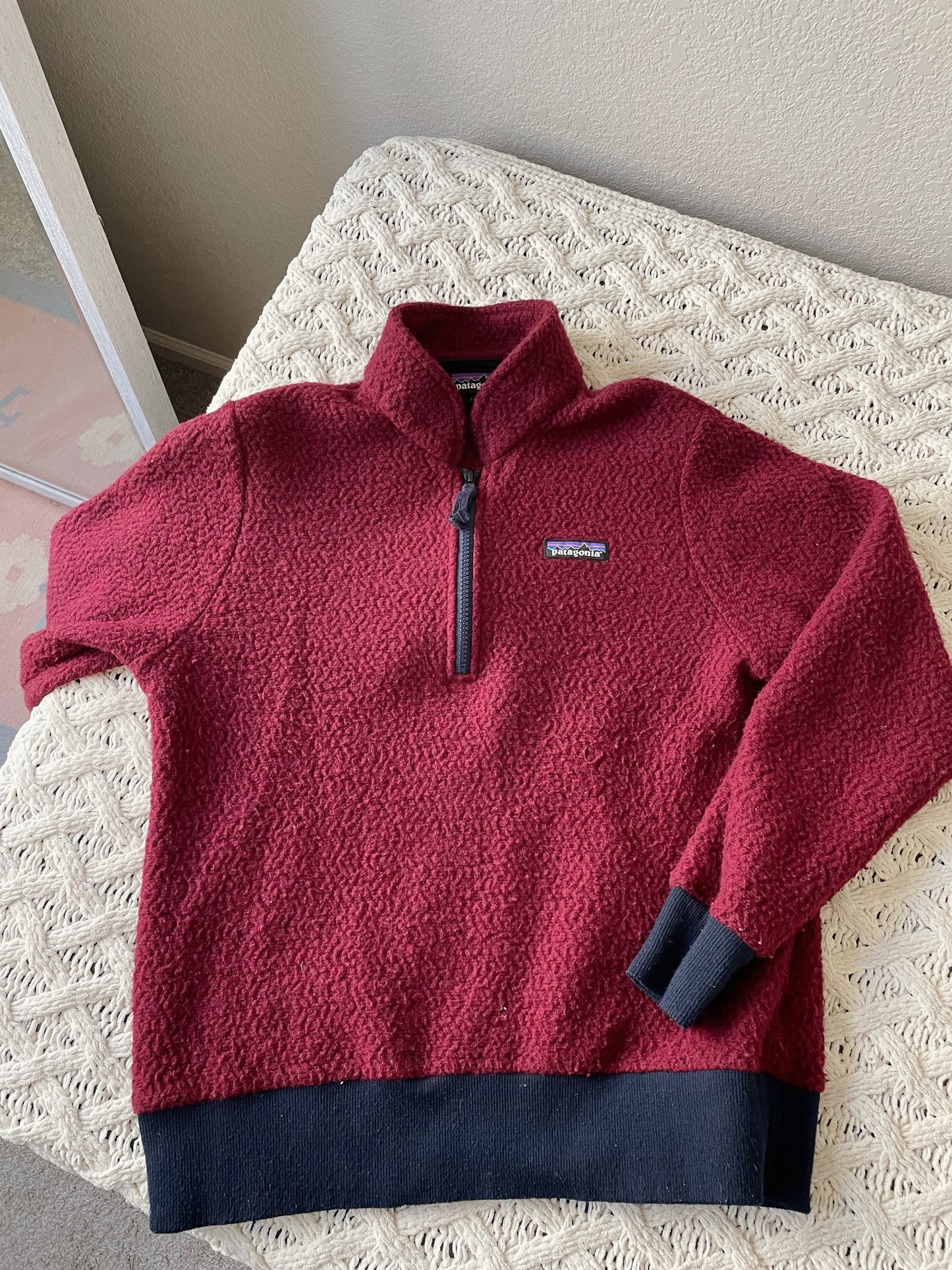 Patagonia Maroon Wool Blend Pullover (Women's S)