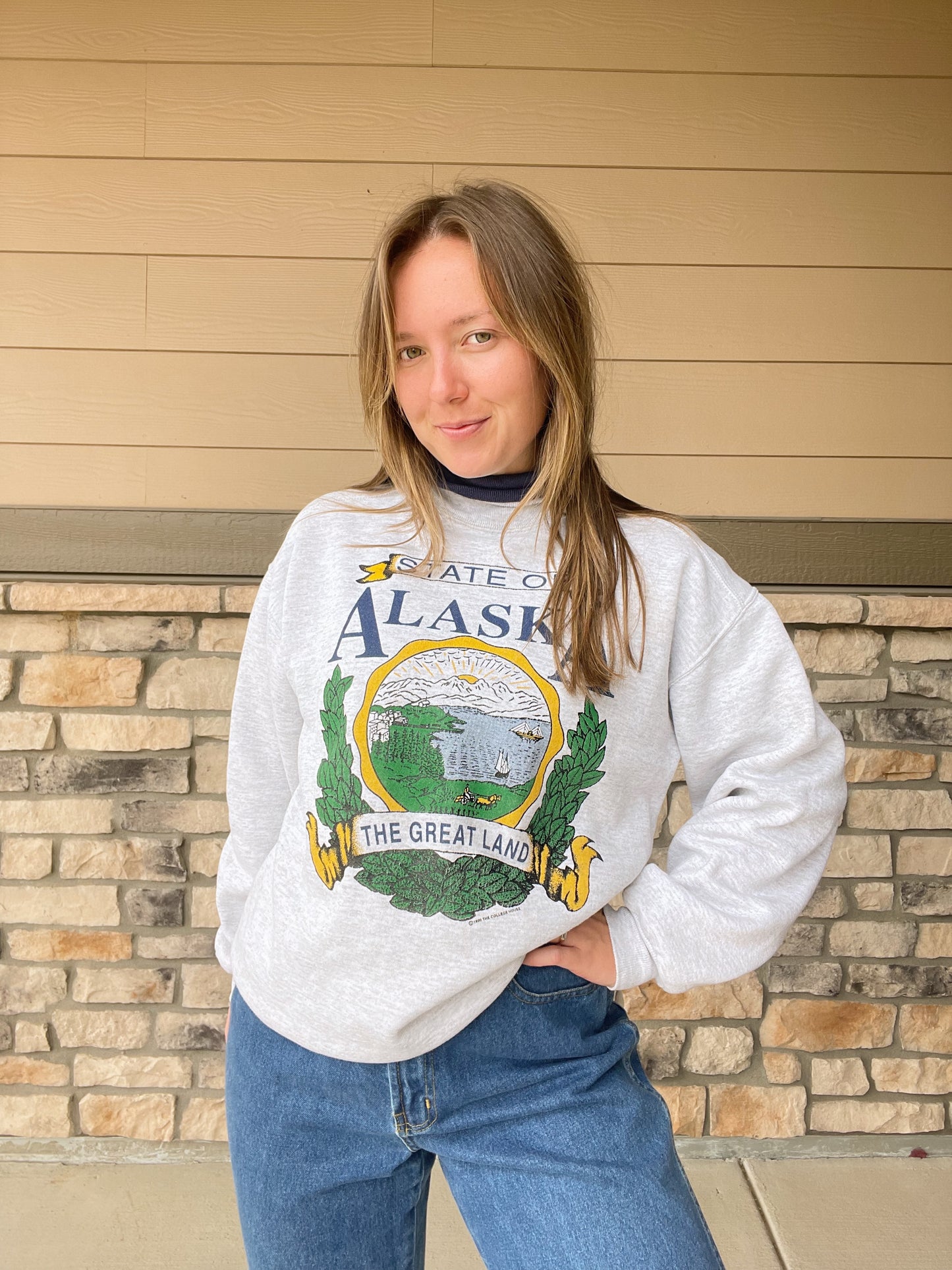 Vintage Alaska Turtleneck Crew (M)