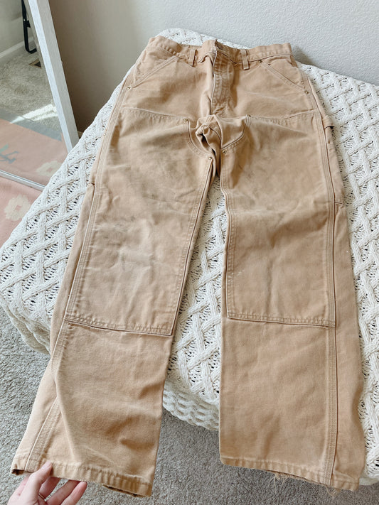 Carhartt Distressed Tan Double Knees (31)