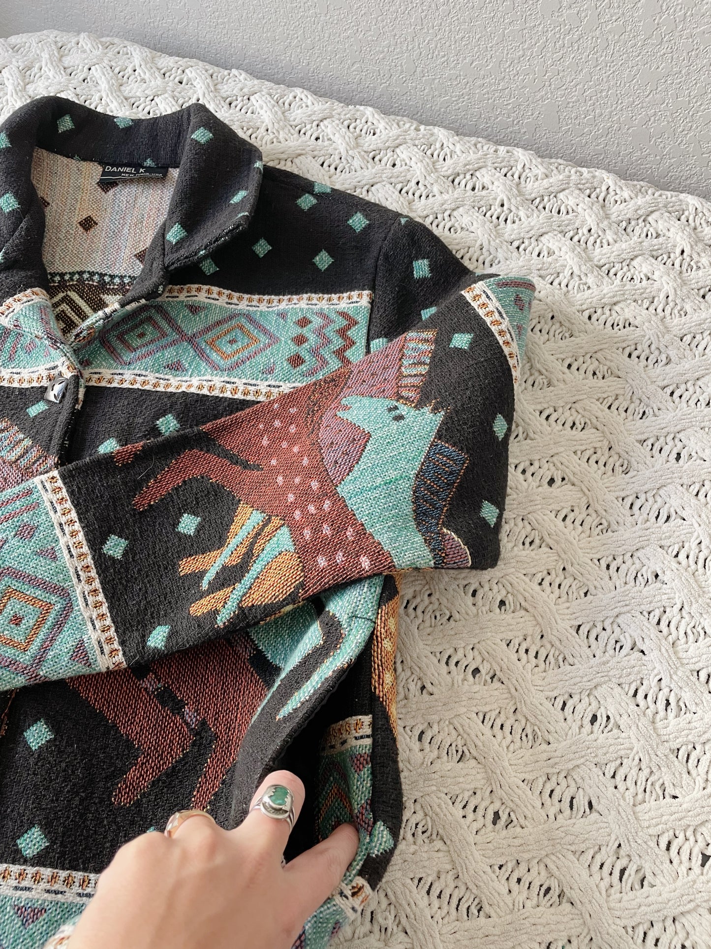 Vintage Horses Tapestry Jacket (S)