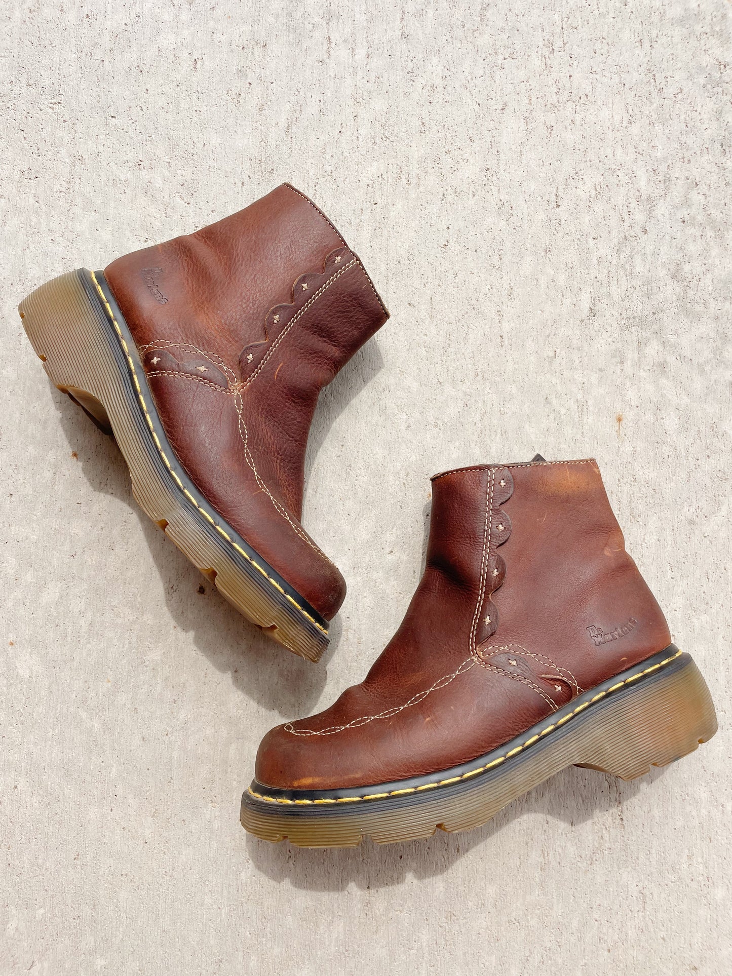 Vintage Doc Marten Brown Leather Boots (Women's 8)