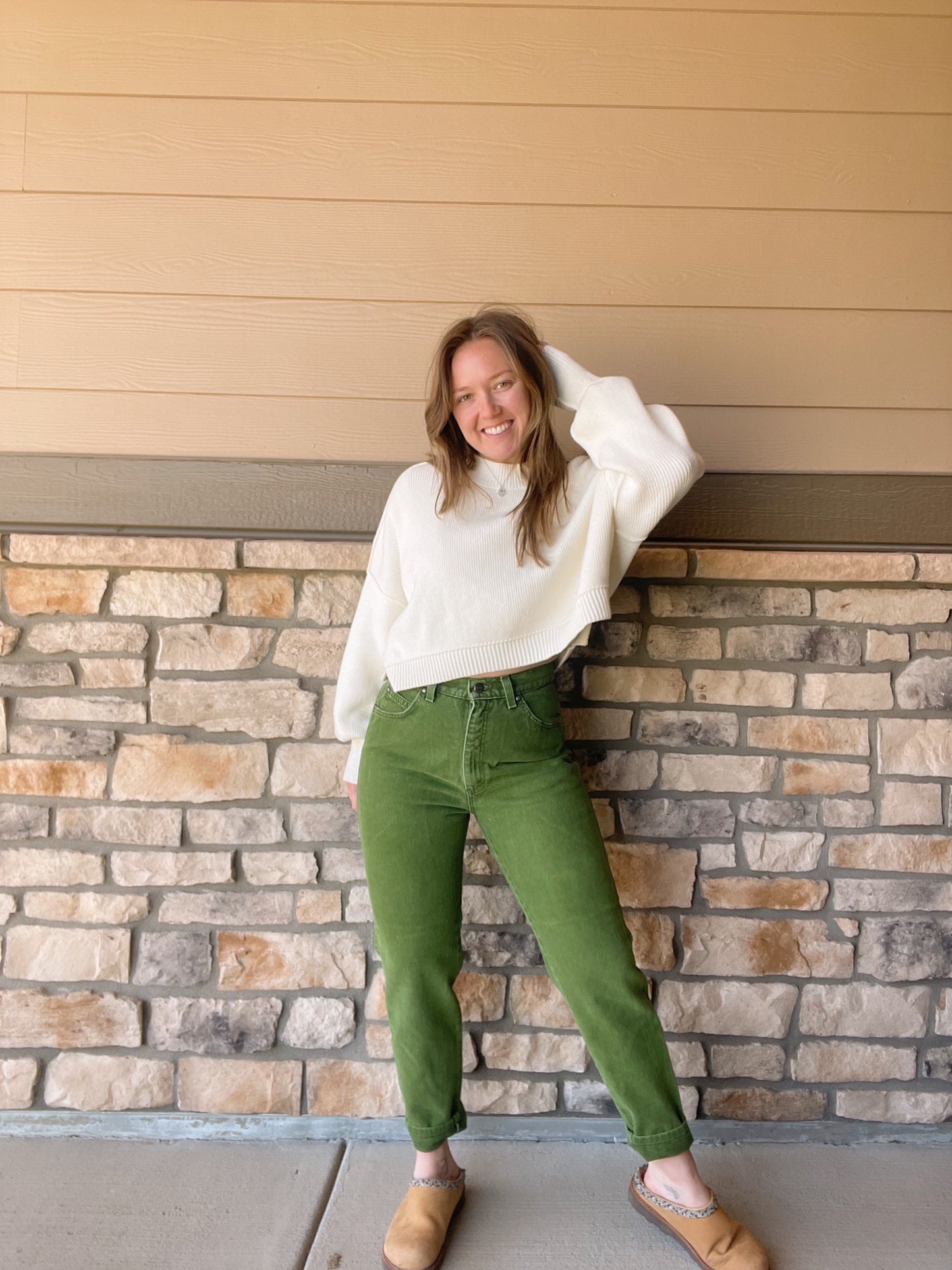 Vintage 1993 Levi's Green Jeans (28)
