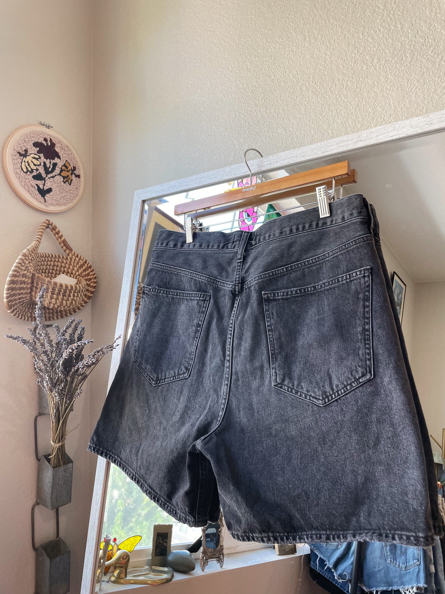 Agolde Black Denim Shorts (31/33)